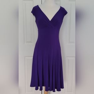 Ralph Lauren Shift Fit and Flare Purple Dress S 6